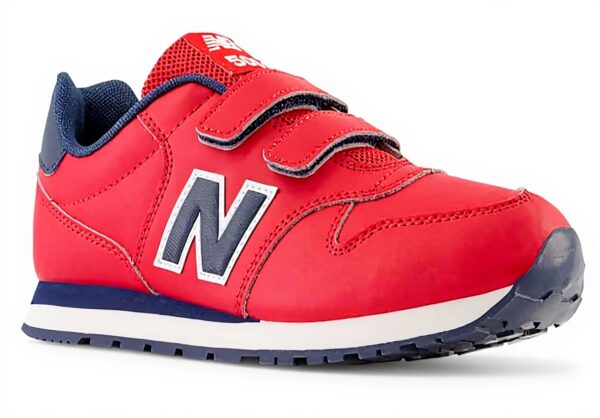 Scarpe New Balance 500 Hook Loop Bambini Rosso Pelle