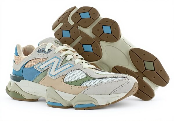 New Balance 9060 Sneaker Uomo Design anni 70 Bianco Beige