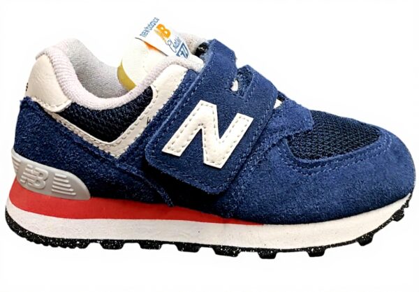 New Balance Scarpa Kids NB Navy Leather/Textile VPN -